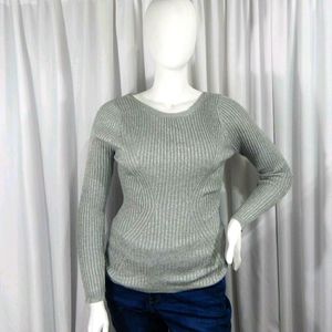 NWOT Silver Shimmer Long Sleeve Sweater Size 14/16